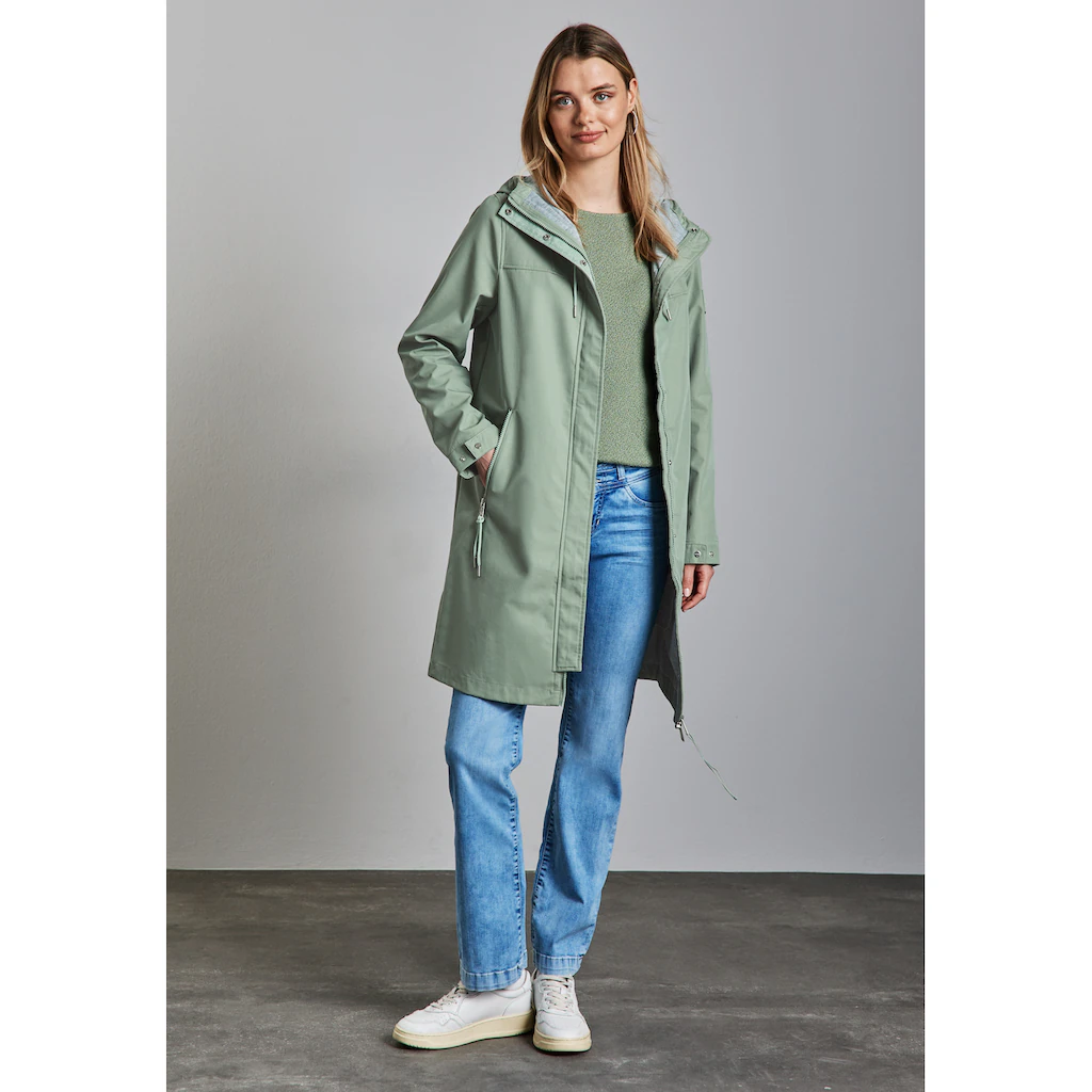 STREET ONE Kurzjacke mit Kapuze wasserabweisend Riesige Rabatte