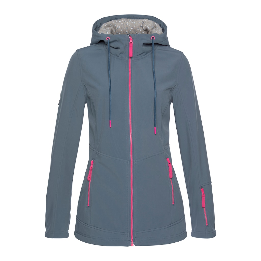 Ocean Sportswear Softshelljacke »aus recyceltem Polyester« mit Kapuze atmungsaktiv wasserabweisend windabweisend Kostenloser Versand international
