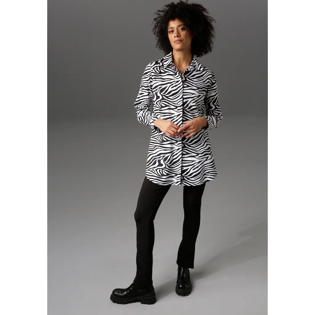 Aniston CASUAL Longbluse im Zebra-Steifen-Look Fabrikladen