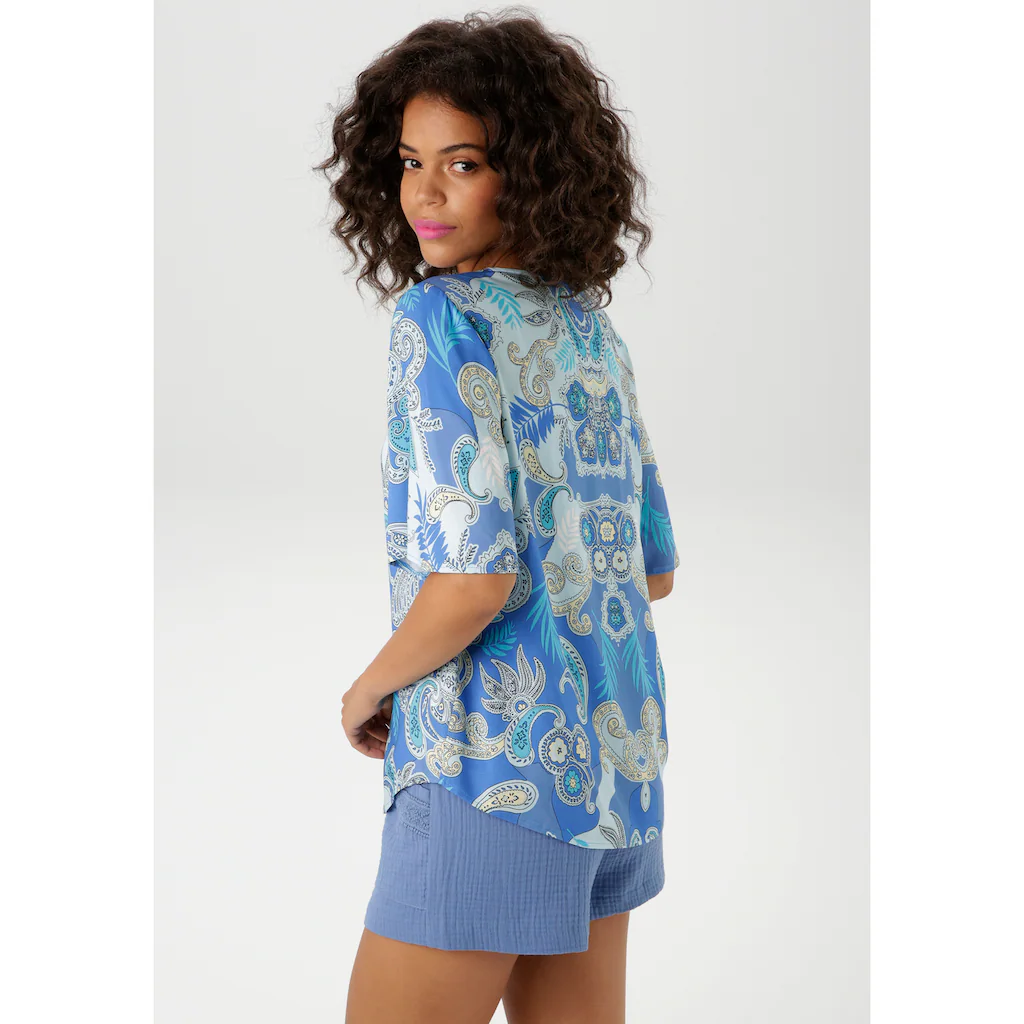 Aniston CASUAL Schlupfbluse mit großflächigem Paisley-Muster - NEUE KOLLEKTION Rabatte dieses Monats