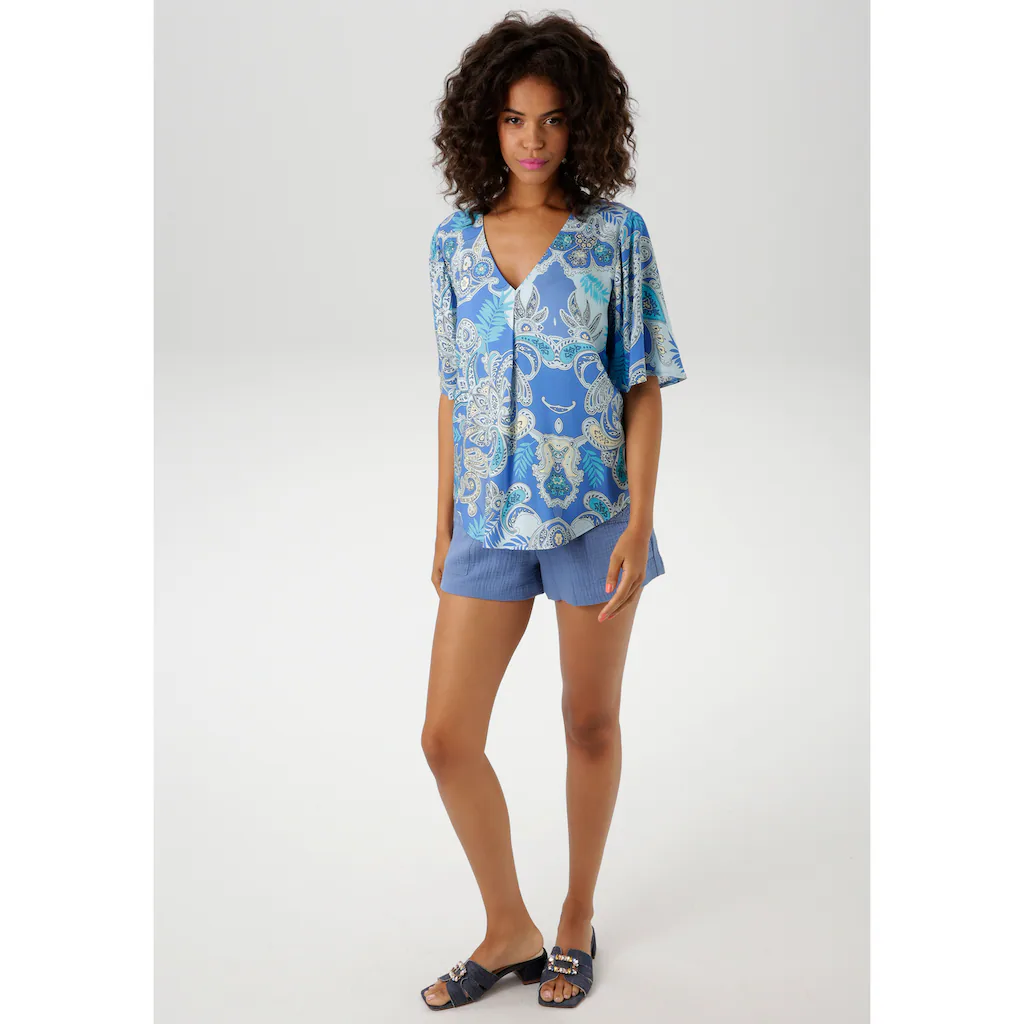 Aniston CASUAL Schlupfbluse mit großflächigem Paisley-Muster - NEUE KOLLEKTION Rabatte dieses Monats