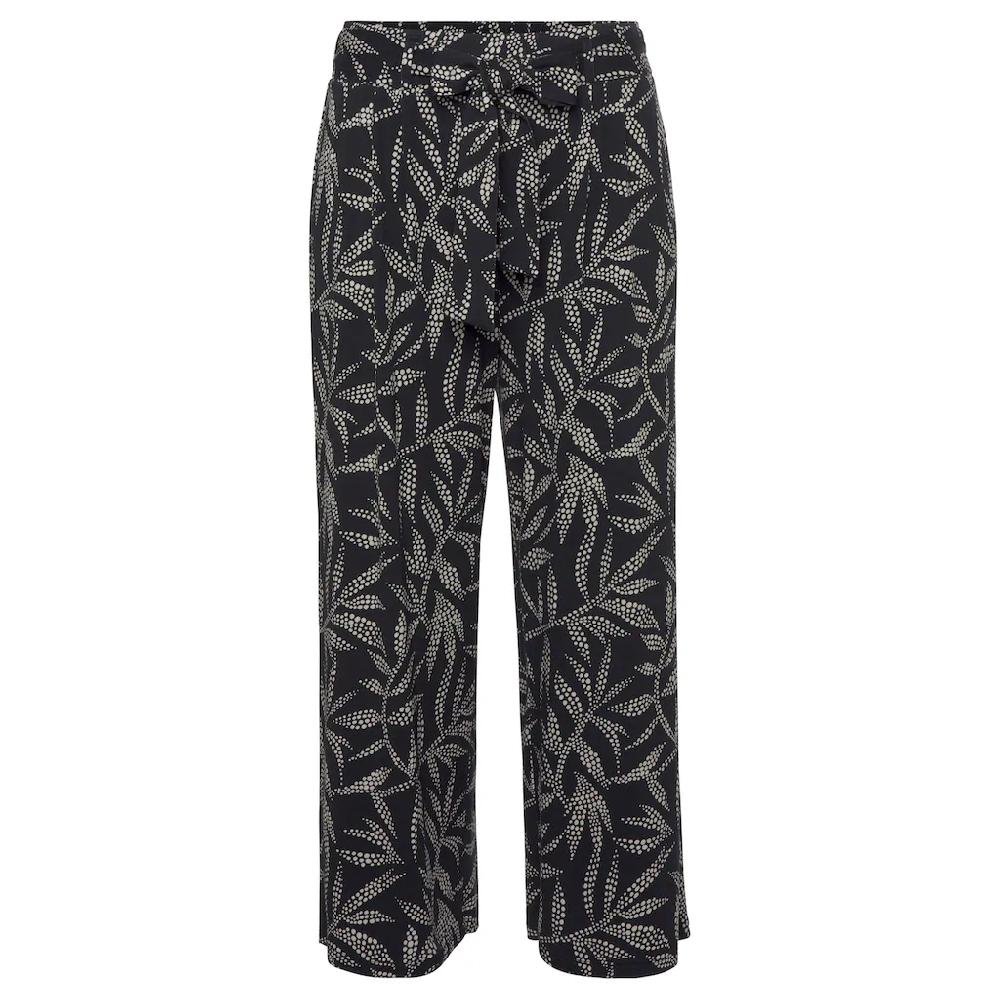 LASCANA Culotte (mit Bindegürtel) mit Blätterdruck luftige Sommerhose in 7/8-Länge Strandhose Verkauf
