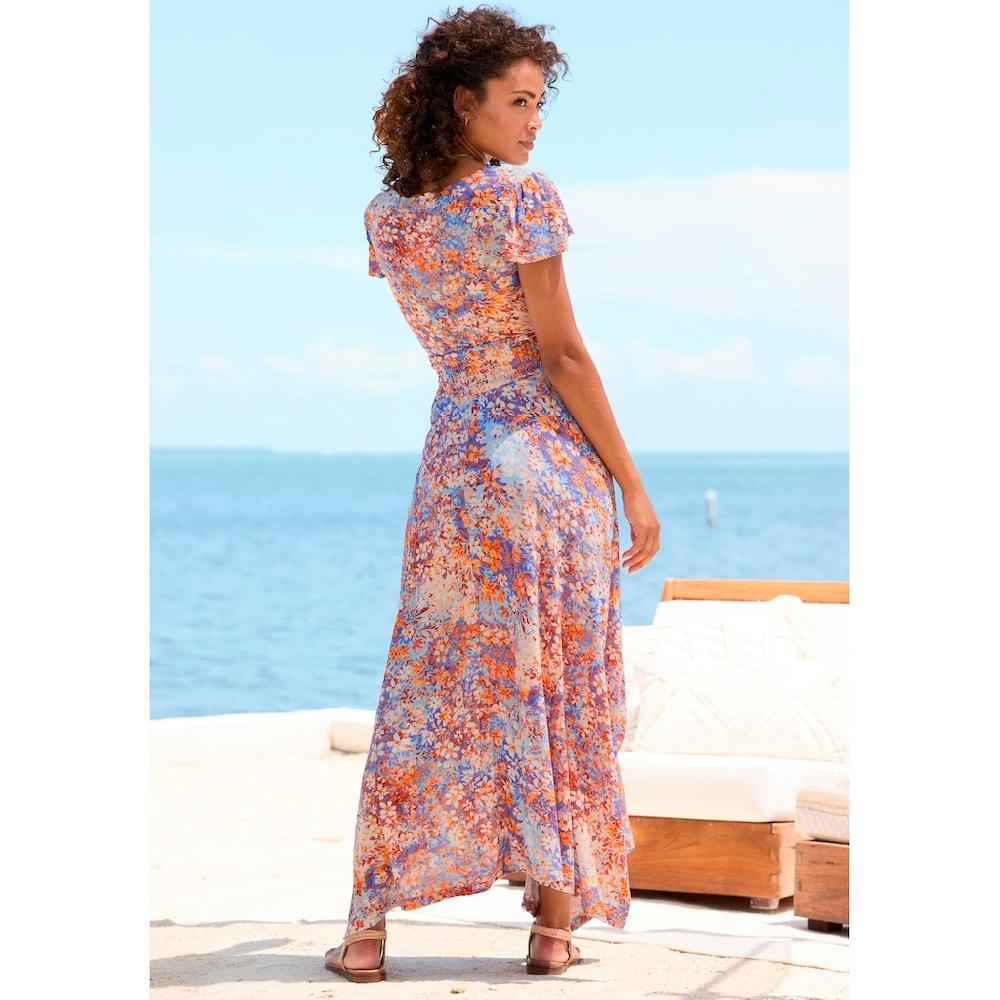 Buffalo Maxikleid mit asymmetrisch fallendem Saum Sommerkleid mit Alloverprint Meist gekauft