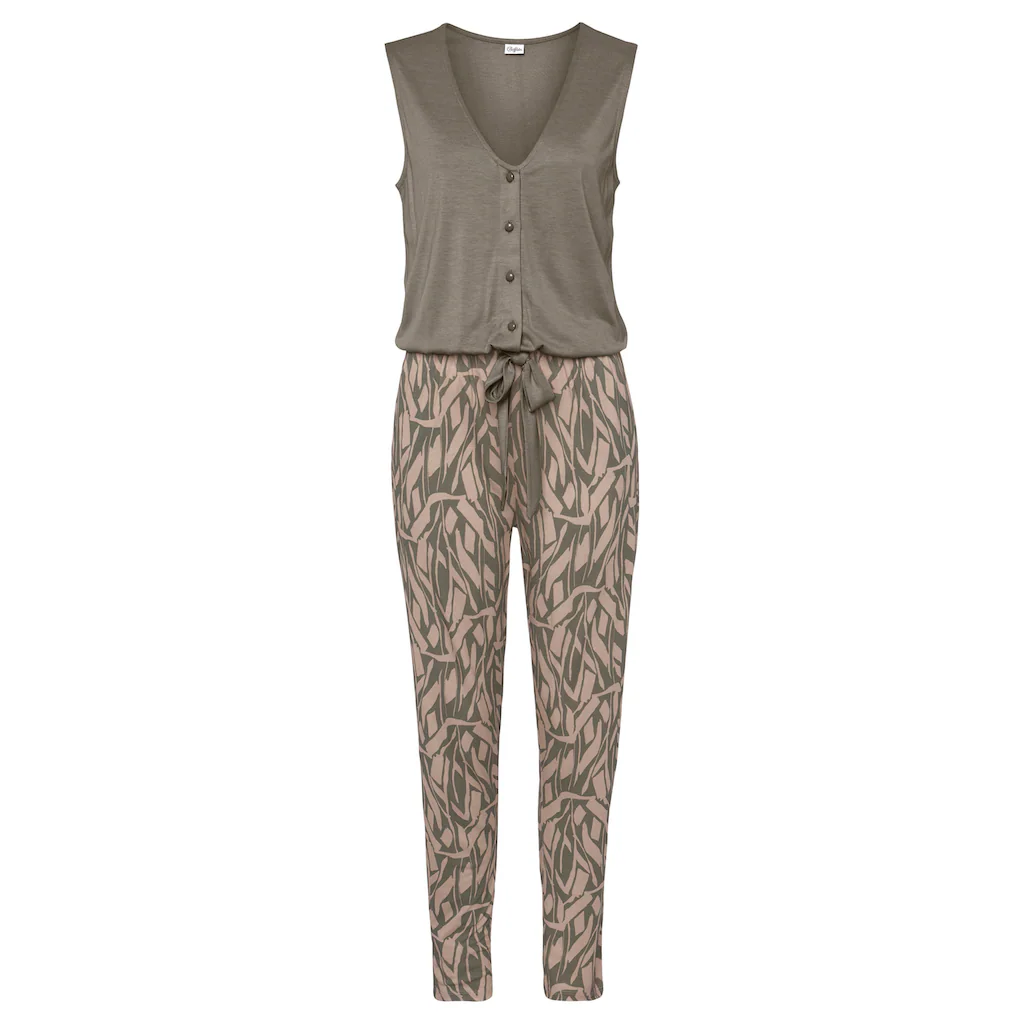 Buffalo Overall (mit Bindegürtel) im 2-in-1-Look sommerlicher Jumpsuit mit schmalem Bein Blitzverkäufe