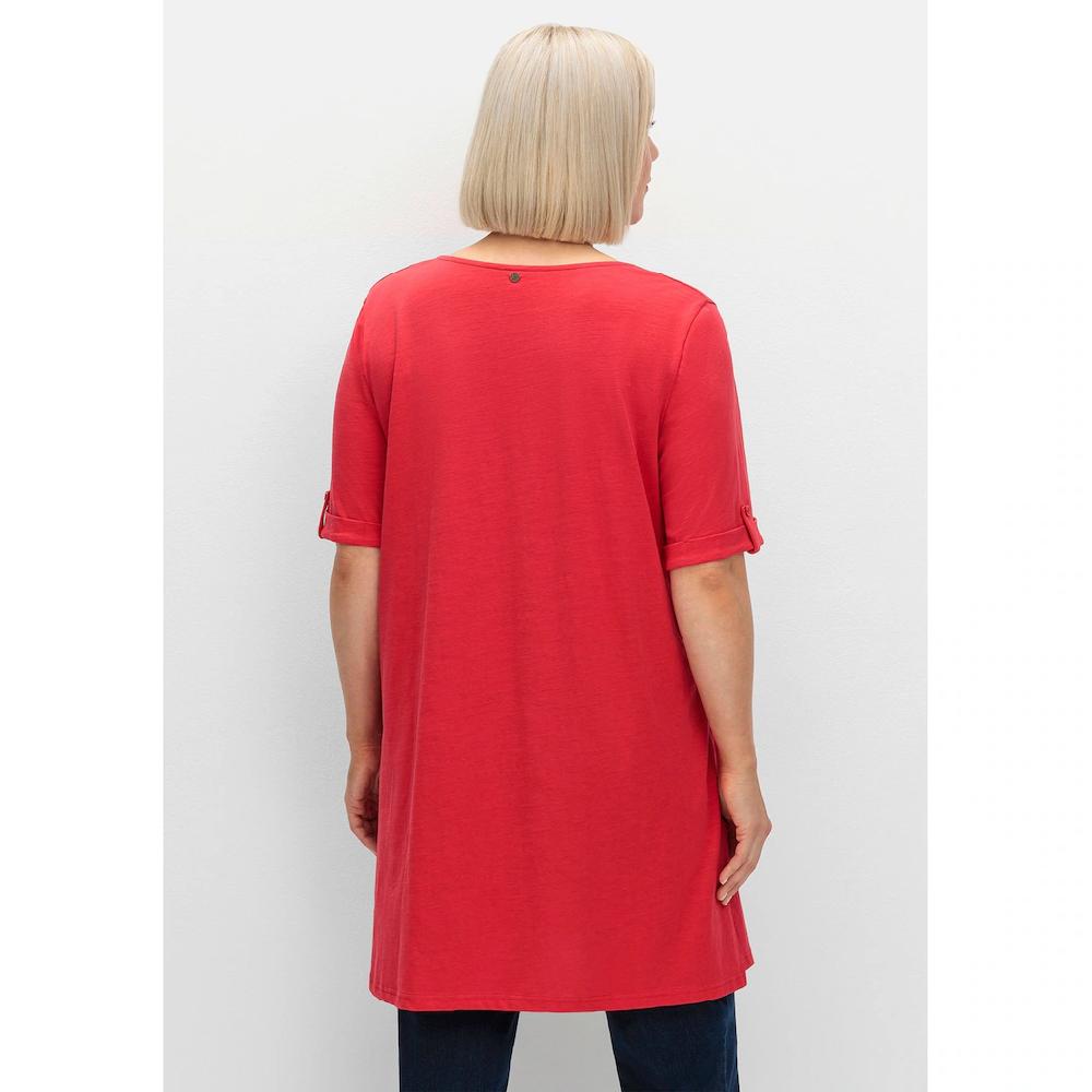 Sheego Longshirt »Große Größen« mit geschlitztem Ausschnitt Kostenloser Versand