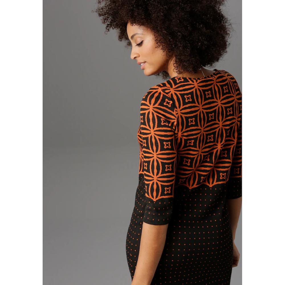 Aniston SELECTED Jerseykleid mit modernem Muster- und Punkte-Design Exklusivangebot