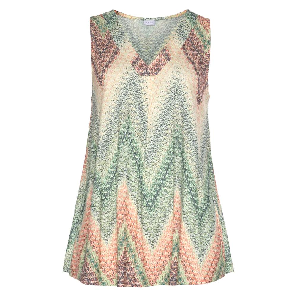 LASCANA Tanktop mit Alloverprint und V-Ausschnitt sommerliches Blusentop Jubiläumsangebot