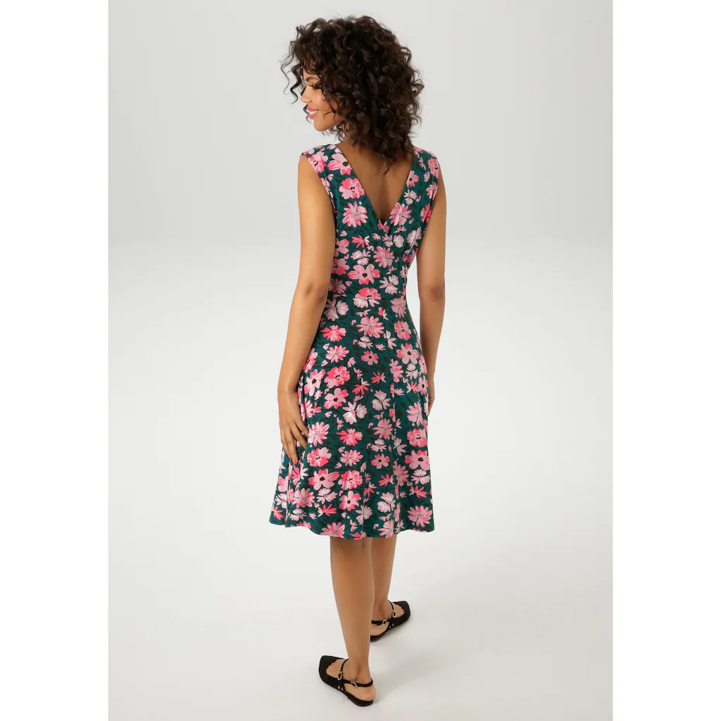 Aniston CASUAL Sommerkleid mit malerischen Blumendruck - jedes Teil ein Unikat - NEUE KOLLEKTION Online Outlet