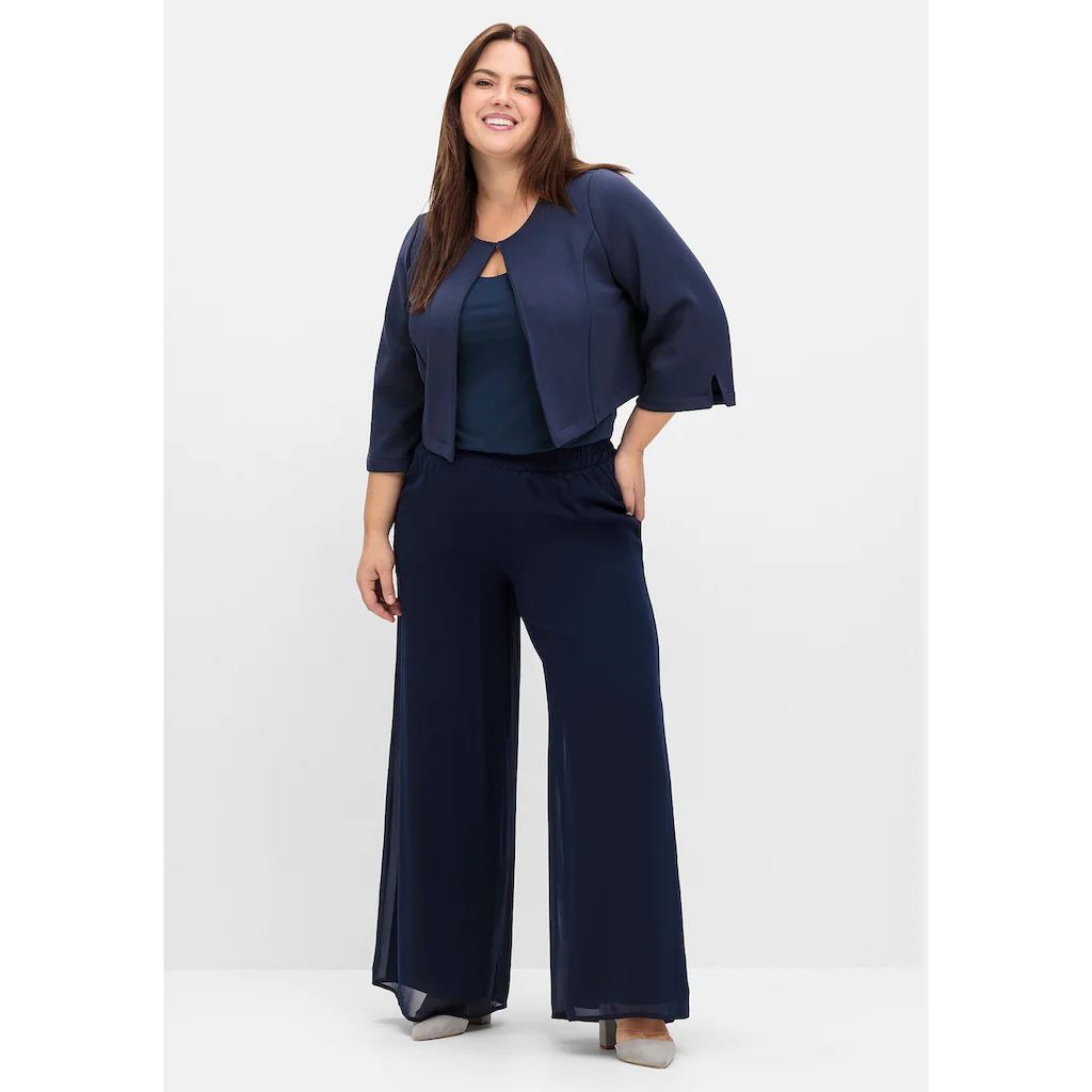 Sheego Schlupfhose »Große Größen« mit Chiffon im Lagenlook gefüttert