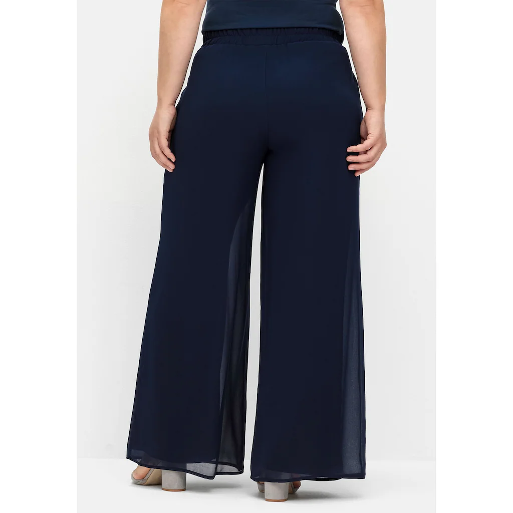 Sheego Schlupfhose »Große Größen« mit Chiffon im Lagenlook gefüttert Blitzangebot