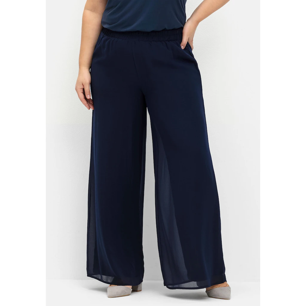 Sheego Schlupfhose »Große Größen« mit Chiffon im Lagenlook gefüttert Blitzangebot