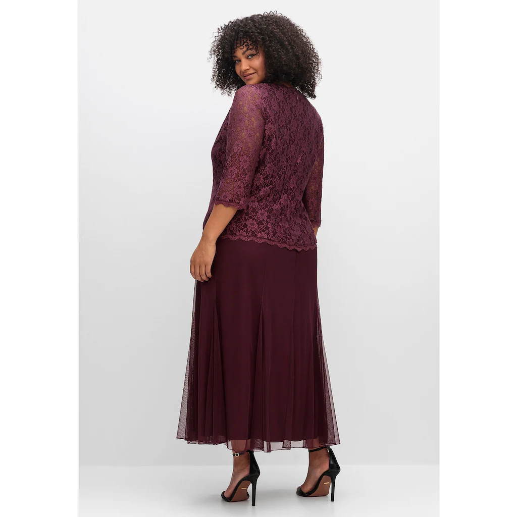Sheego Abendkleid »Große Größen« mit Spitzenoberteil und Chiffonrock Neuheiten