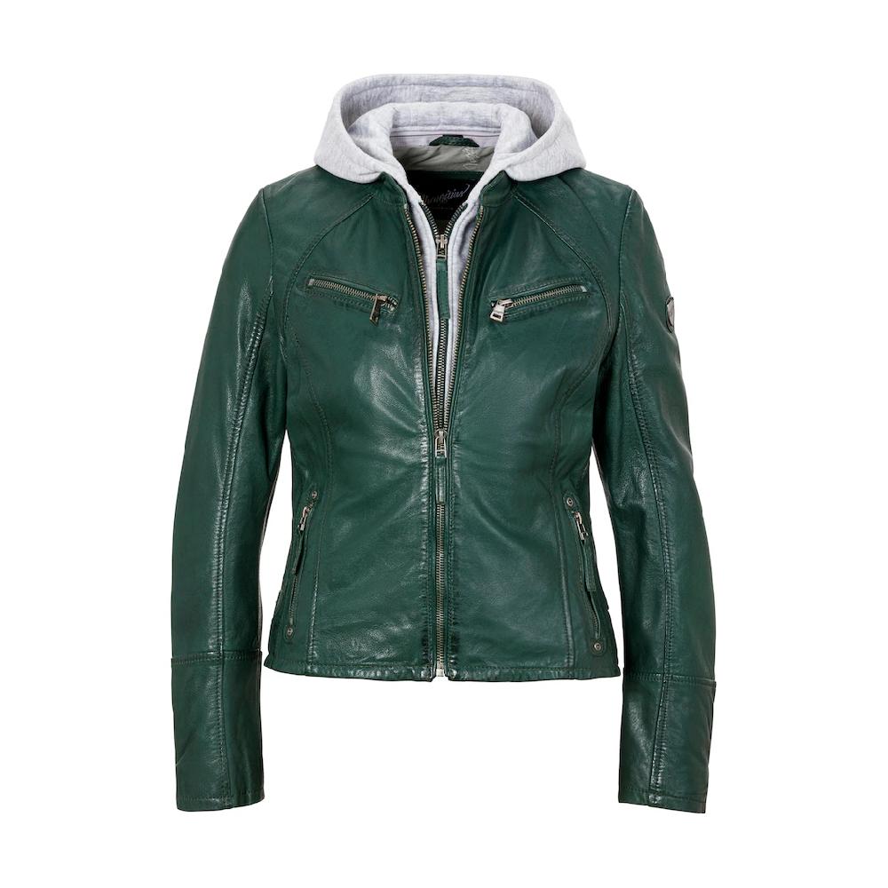 Mauritius Lederjacke »Nola LEGV« mit Kapuze mit abnehmbarer Jersey-Kapuze Kauf eins, bekomm eins gratis