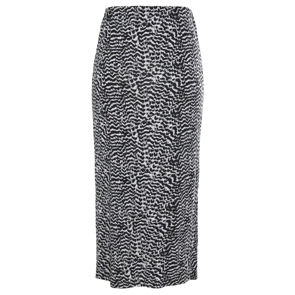Vivance Midirock mit seitlicher Raffung und Schlitz Jerseyrock in Animalprint Tägliche Deals