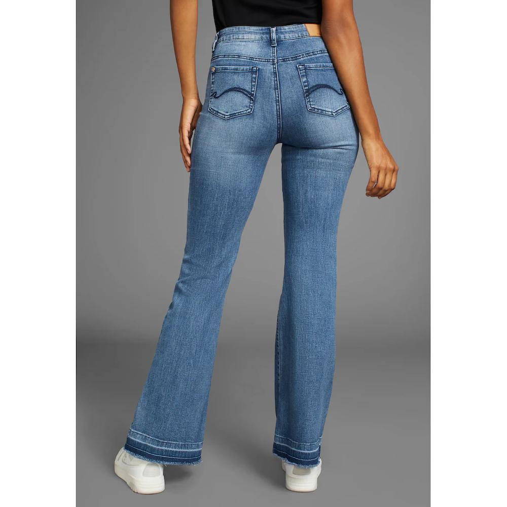 KangaROOS Weite Jeans Flare Weite Jeans High Waist Riesige Ersparnisse