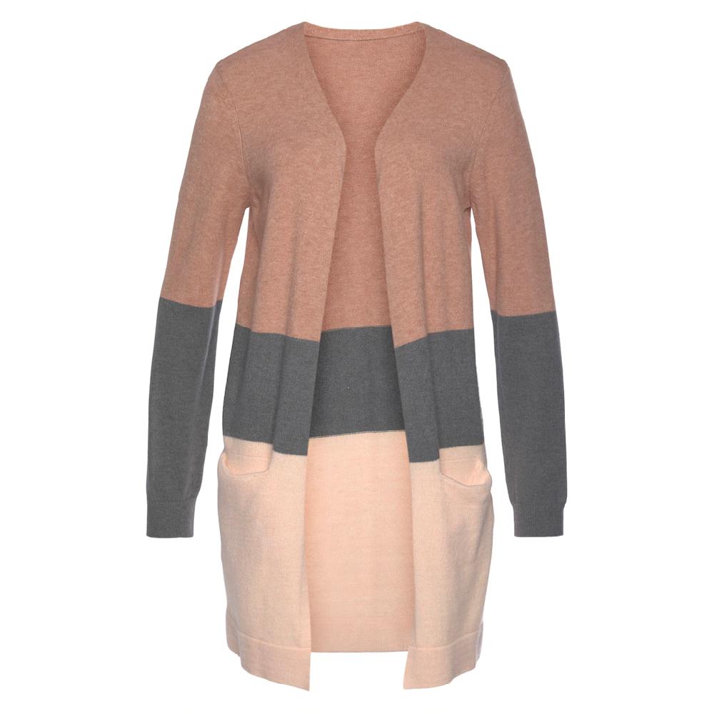 Vivance Cardigan mit Colorblock-Optik und Taschen lange Strickjacke Neueste Stile