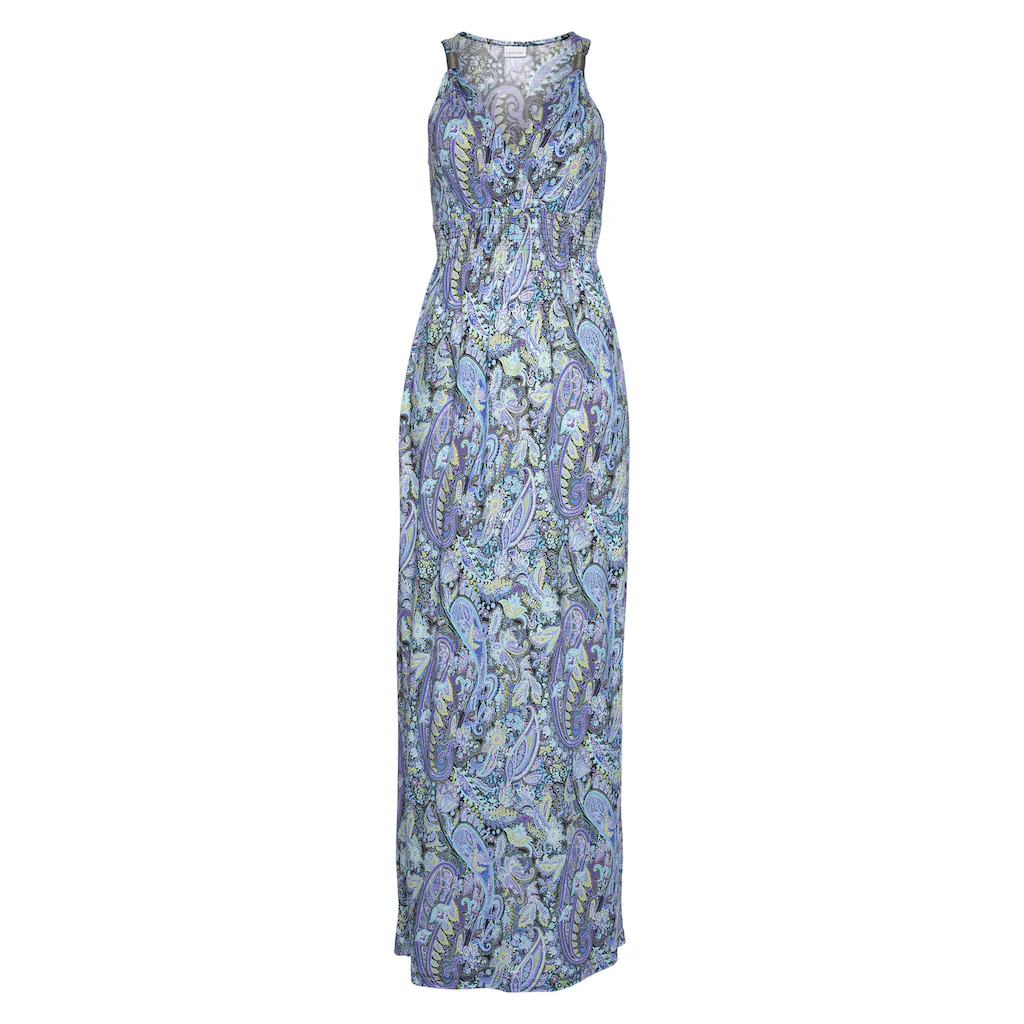LASCANA Maxikleid mit Paisleydruck und verstellbarem Ausschnitt Sommerkleid Zeitbegrenzte Promotion