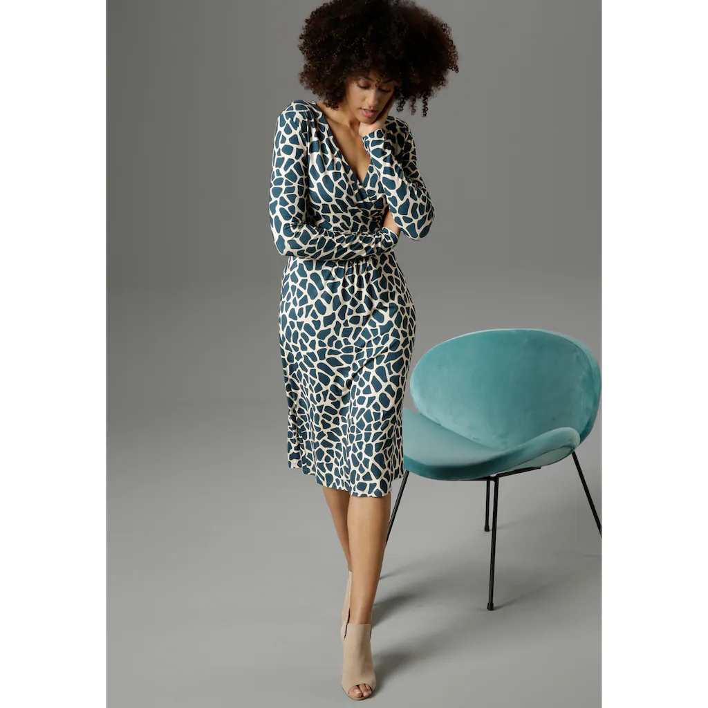 Aniston SELECTED Jerseykleid mit farbigem animal-print Bis zu 50% Rabatt