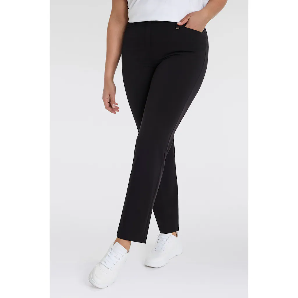 KjBRAND Stoffhose »Hose Bea in Bi-Stretch Kammgarnoptik mit Bügelfalte« ideal für kräftige Oberschenkel