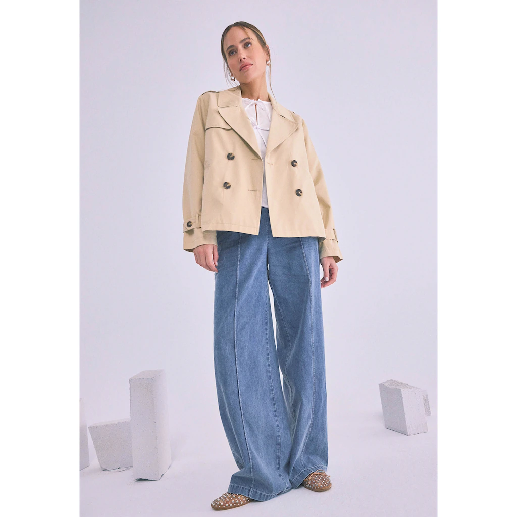 Zero Langjacke »zero Trenchjacke zweireihig mit Reverskragen« Fabrikladen