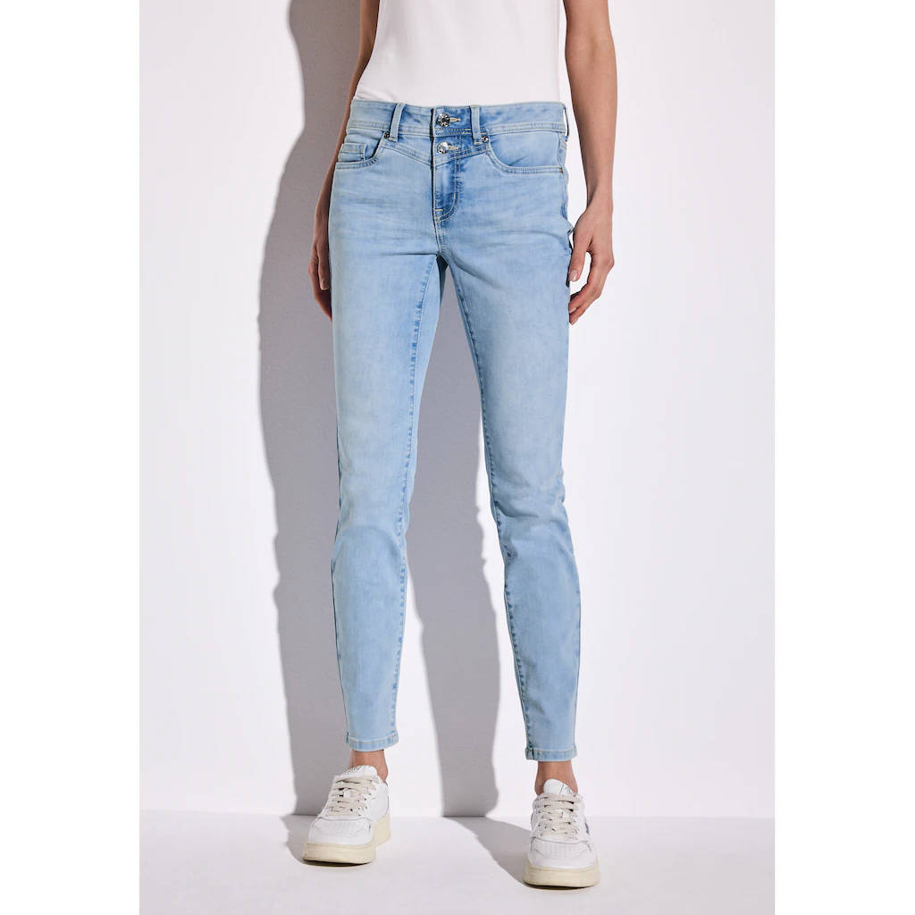 STREET ONE Slim-fit-Jeans aus Baumwolle mit Stretchanteil 2025