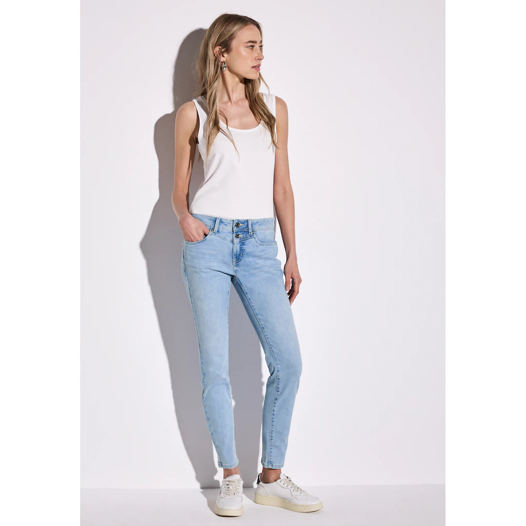 STREET ONE Slim-fit-Jeans aus Baumwolle mit Stretchanteil 2025