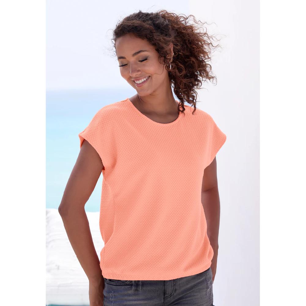 Vivance Kurzarmshirt »aus bügelfreier Strukturqualität« mit Viskose Limitierter Zeitrabatt