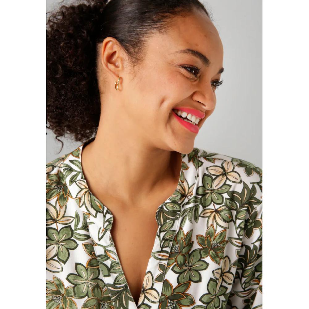 Aniston PLUS Longbluse mit farbharmonischen Blumen bedruckt - NEUE KOLLEKTION Fabrikpreis