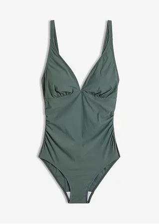 ﻿bonprix Trendiger Shape Badeanzug mit tiefem Ausschnitt - grün