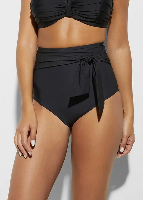bonprix Bedeckende Shape Bikinihose aus formgebendem Material - schwarz Online