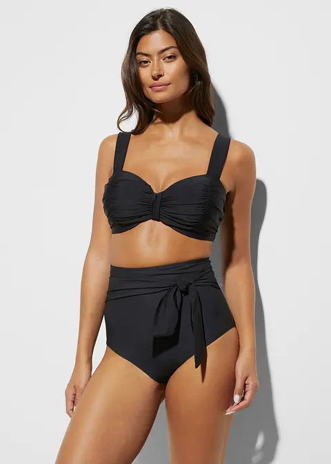 bonprix Bedeckende Shape Bikinihose aus formgebendem Material - schwarz Online