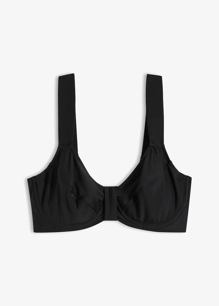 bonprix Modisches Minimizer Bikini Oberteil - schwarz Cup F