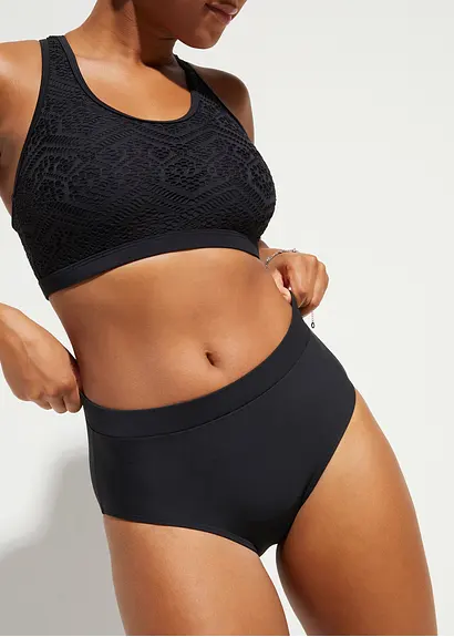 bonprix Aparter Shape Maxi-Badeanzug mit leichter Formkraft - schwarz Muttertagsangebot