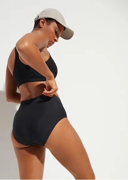 bonprix Aparter Shape Maxi-Badeanzug mit leichter Formkraft - schwarz Muttertagsangebot