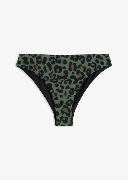bonprix Trendige Bikinihose mit tollem Druck und Uni auf der Innenseite kann beidseitig getragen werden