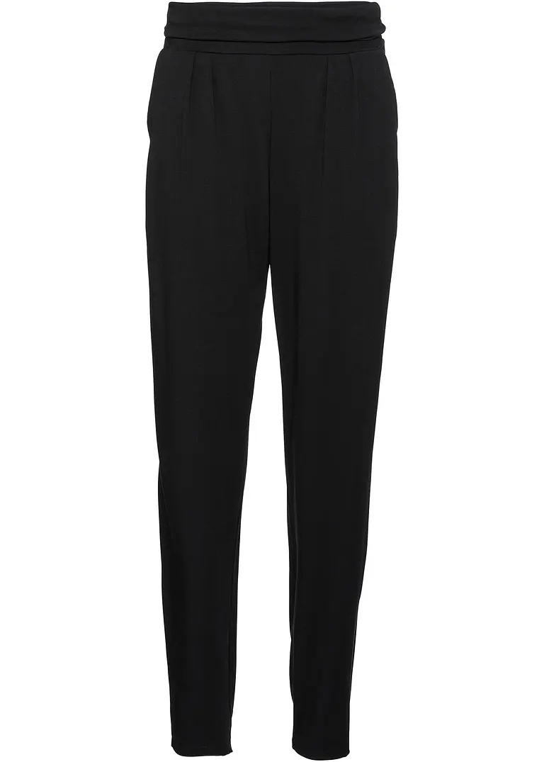 bonprix Locker fallende Wellness-Hose mit Viskose - schwarz