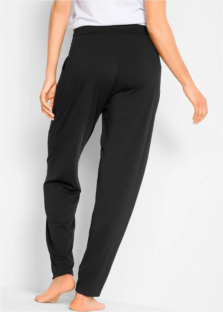 bonprix Locker fallende Wellness-Hose mit Viskose - schwarz Fabrikladen