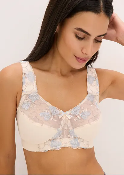 bonprix attraktiver BH mit 3 farbiger Stickerei und entlastender Wirkung Angebote