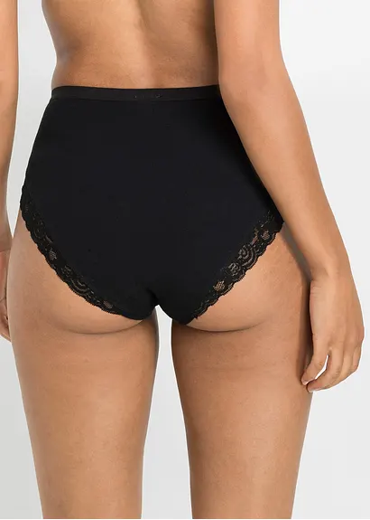 bonprix Bequemer Maxilsip mit schöner Spitze - schwarz - Damen Cyber Monday