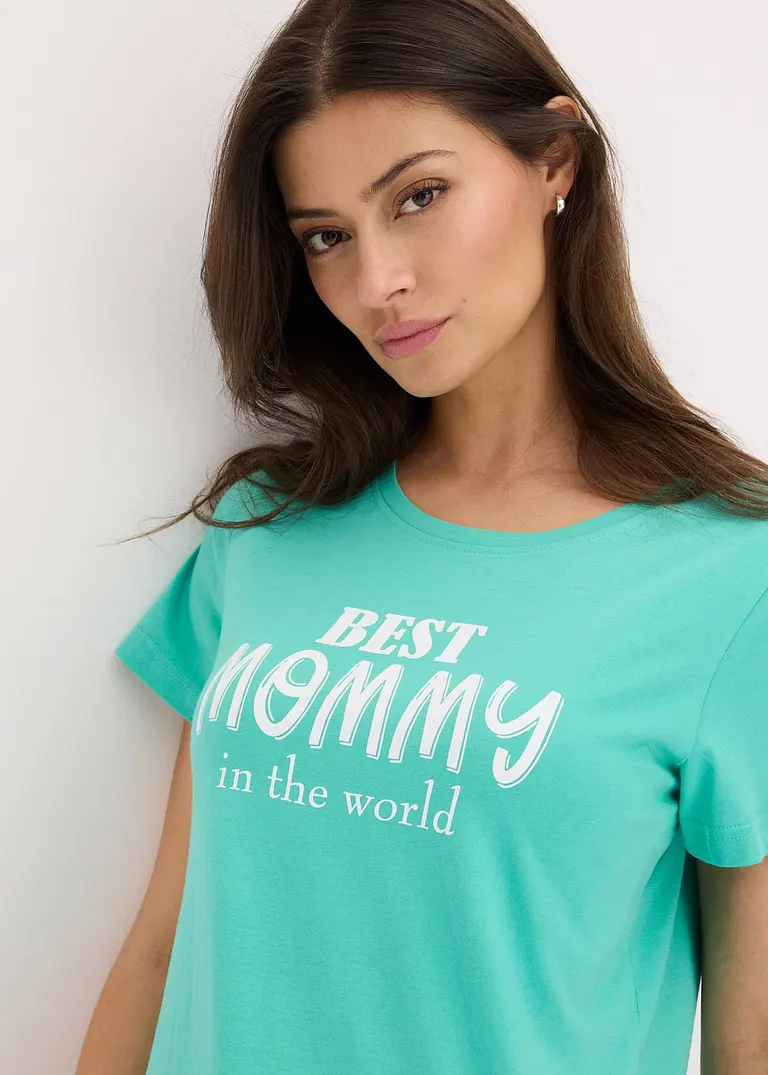 bonprix Gemütlicher Shorty mit süßem Familien-Druck - Damen Weihnachtsangebot