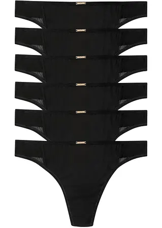 bonprix Mikrofaser String mit Feel-Comfort-Effekt - schwarz Top Angebot