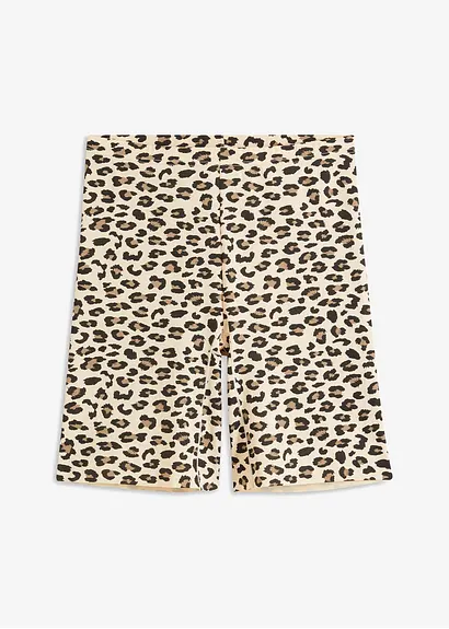 bonprix Bequeme Radlerhose mit trendigem Leo-Print - schwarz Online Outlet