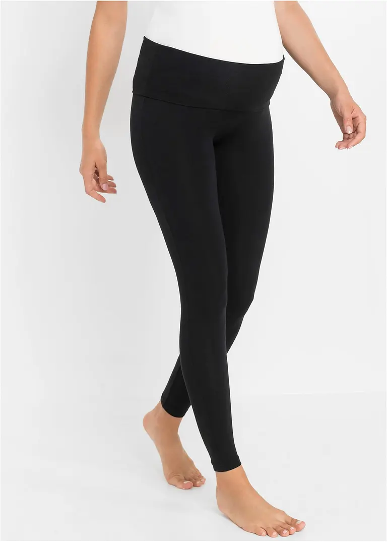 bonprix Bequeme Schwangerschaftsleggings aus Jersey - schwarz Blitzangebot