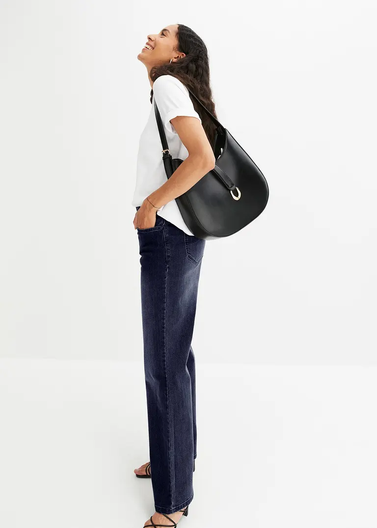 bonprix Wide Leg Jeans mit 5-Pocket-Style - blau petite Begrenzte Freigabe