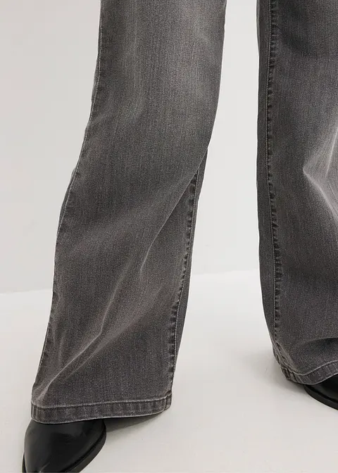 bonprix Wide Leg Jeans mit 5-Pocket-Style - grau regular Neueste Stile