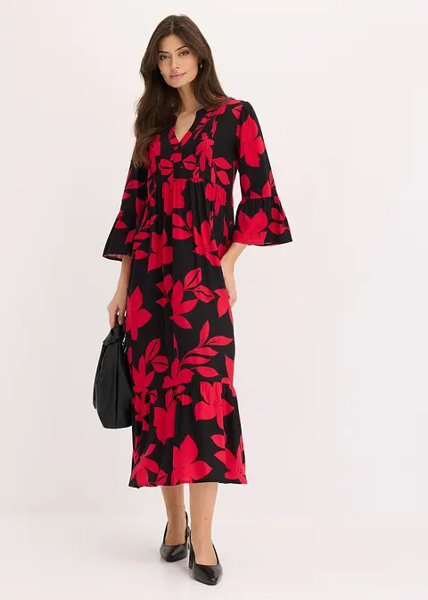 bonprix Geblümtes Maxikleid mit V-Ausschnitt aus nachhaltiger Viskose Letzter Tag