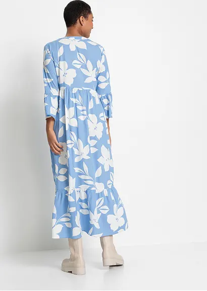 bonprix Geblümtes Maxikleid mit V-Ausschnitt aus nachhaltiger Viskose Zeitbegrenzte Promotion