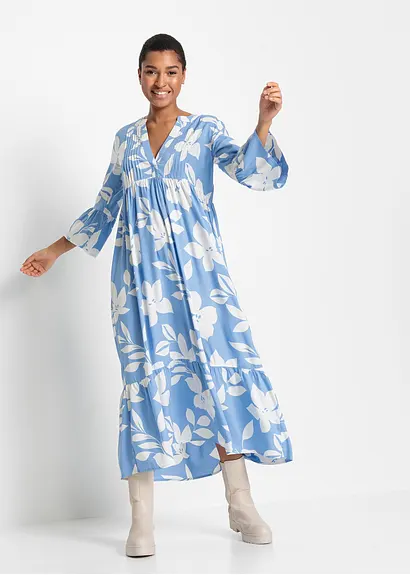 bonprix Geblümtes Maxikleid mit V-Ausschnitt aus nachhaltiger Viskose Zeitbegrenzte Promotion