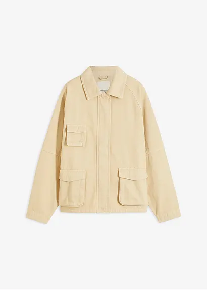 bonprix Lässige Utility Jacke mit Taschen - beige - Damen Nur für heute