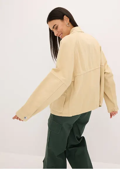 bonprix Lässige Utility Jacke mit Taschen - beige - Damen Nur für heute